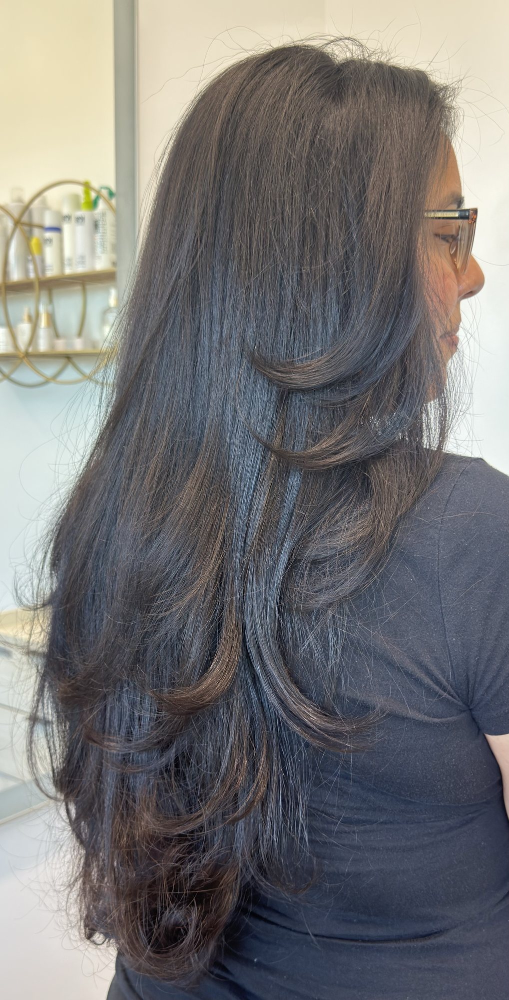 Layered haircut and blowout by Rachelle LaNae